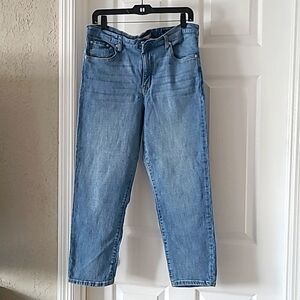 Ella Moss High Waist Straight Leg Light Wash Jeans 14/32